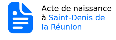 acte naissance Saint-Denis Réunion
